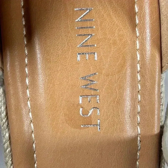 2/$30 Nine West Wnadell3 Size 7.5 Wedge Platform Sandal Animal Print - Picture 13 of 16